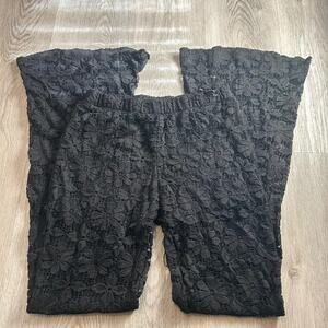 Qed london black lace overlay